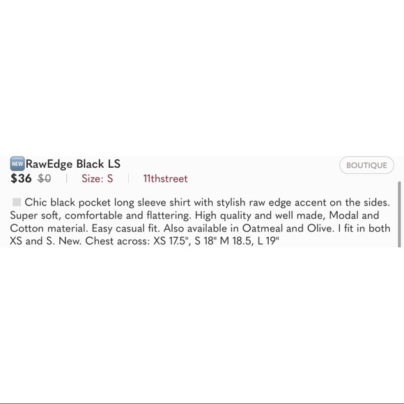 11thstreet | Raw Edge Black LS - Picture 9 of 9